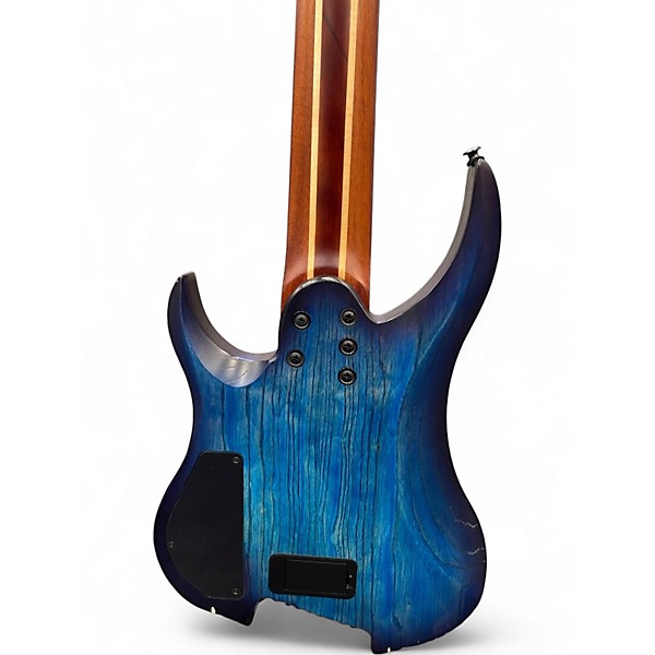 Used Legator Ghost Overdrive 8 Multi Scale Blue Solid Body Electric Guitar