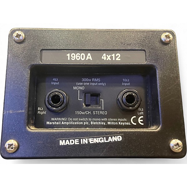 Used Marshall 1960A 300W 4x12 Stereo Slant Guitar Cabinet