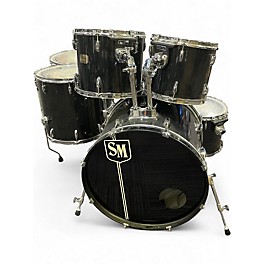 Used Pearl 7 Piece EXPORT SERIES 7 PIECE SHELLPACK Black Drum Kit