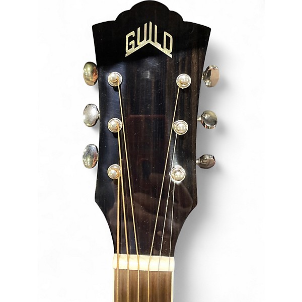 Used Guild om260-ce Trans Black Acoustic Guitar