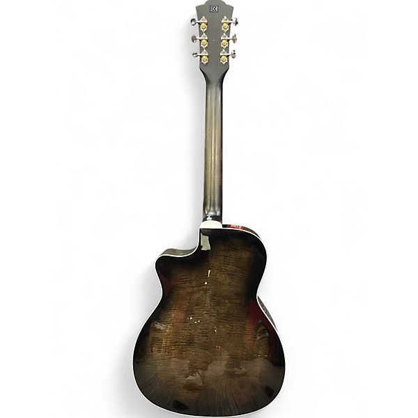 Used Guild om260-ce Trans Black Acoustic Guitar