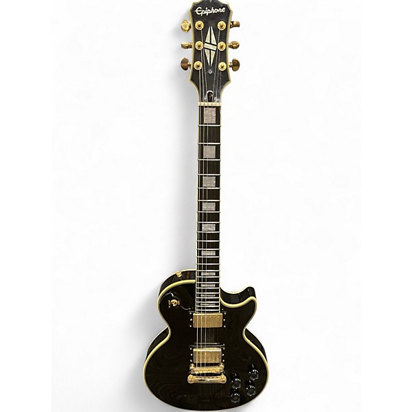Used Epiphone Les Paul Custom Black Solid Body Electric Guitar