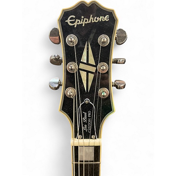 Used Epiphone Les Paul Custom Pro SILVER BURST Solid Body Electric Guitar