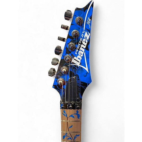 Used Ibanez JEM77P Blue Floral Solid Body Electric Guitar