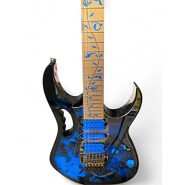 Used Ibanez JEM77P Blue Floral Solid Body Electric Guitar