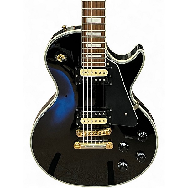 Vintage 1970s Burny LP TYPE Black Solid Body Electric Guitar