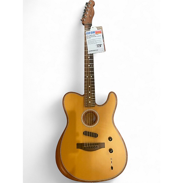 Used Fender Acoustasonic Player Telecaster Butterscotch Blonde Acoustic Electric Guitar