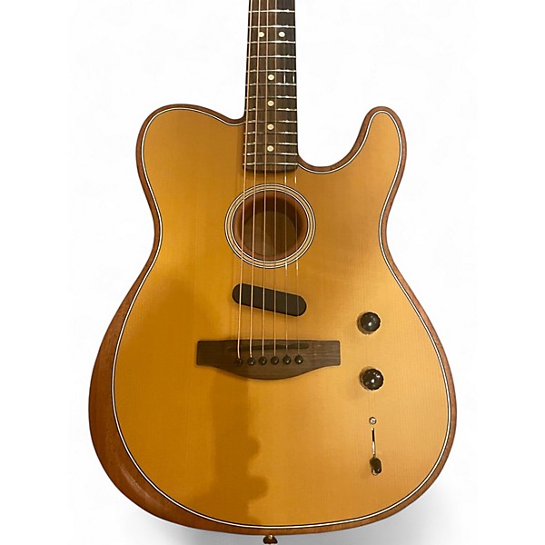 Used Fender Acoustasonic Player Telecaster Butterscotch Blonde Acoustic Electric Guitar