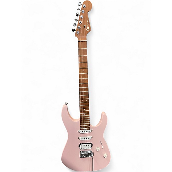 Used Charvel Pro-Mod DK24 HSS Satin Shell Pink Solid Body Electric Guitar