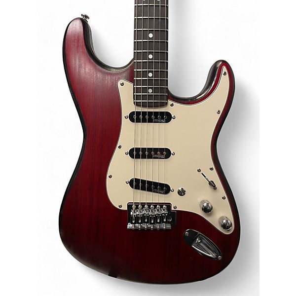 Used Reuter Guitars Strat Style Oxblood Solid Body Electric Guitar