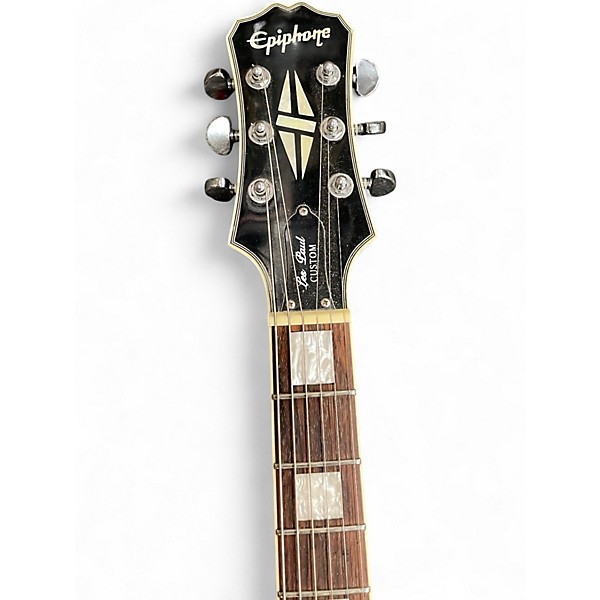 Used Epiphone Les Paul Custom Silverburst Solid Body Electric Guitar