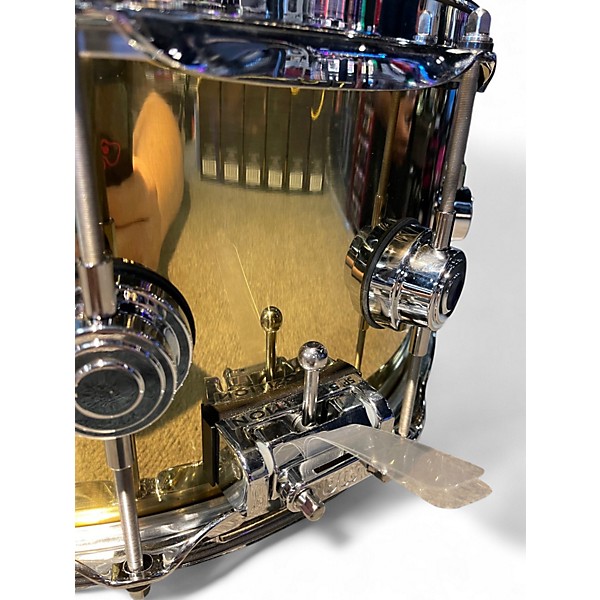 Used DW 6.5X14 Smooth Brass Snare BRASS Drum