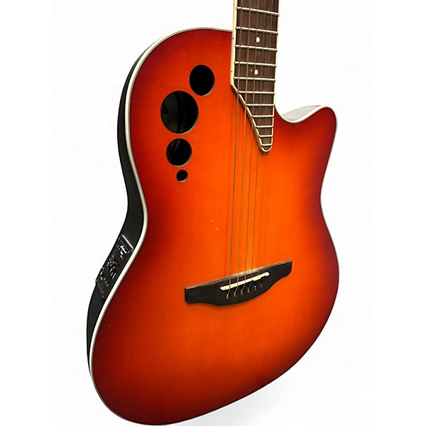 Used Ovation AE48-1l 2 Color Sunburst Acoustic Electric Guitar