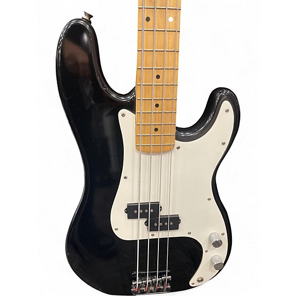 Used Squier Precision Bass Black Electric Bass Guitar
