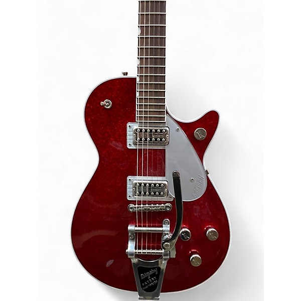 Used 2020 Gretsch Guitars G6129T-1957 1957 Reissue Silver Jet Bigsby Silver Sparkle Solid Body Electric Guitar