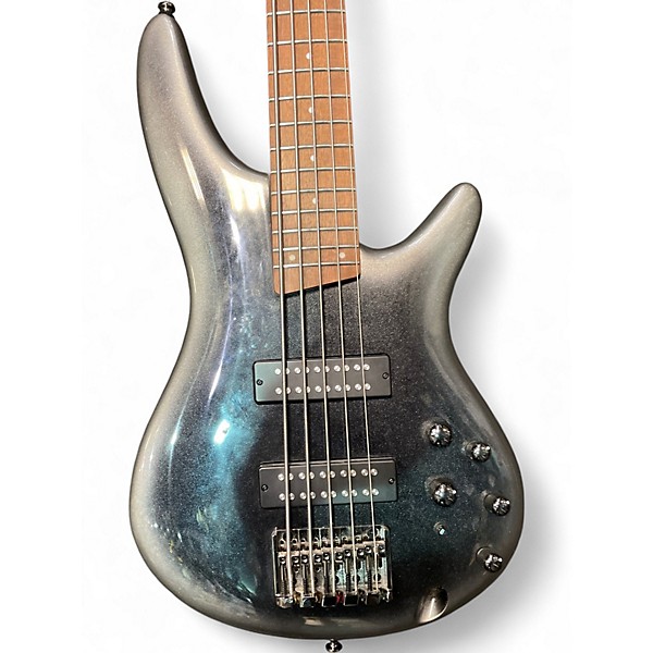 Used Ibanez SR305 5 String Silver Electric Bass Guitar