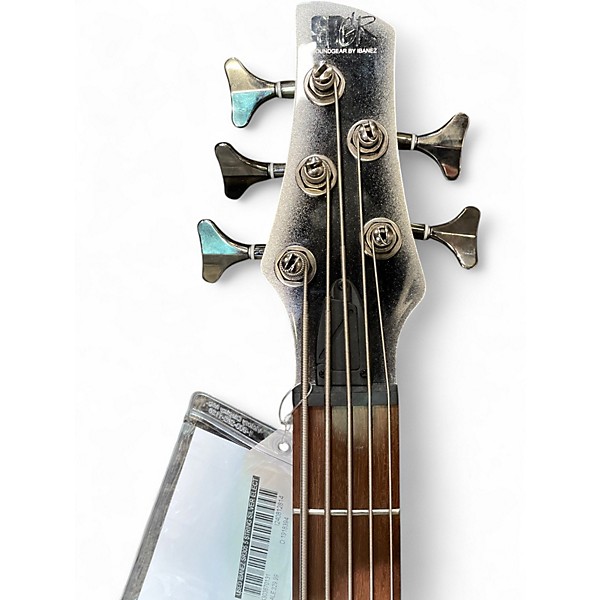 Used Ibanez SR305 5 String Silver Electric Bass Guitar