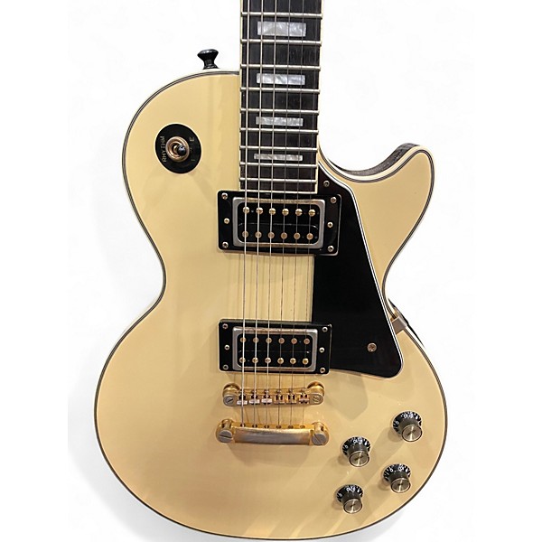 Used Epiphone Les Paul Custom Pro Antique Ivory Solid Body Electric Guitar