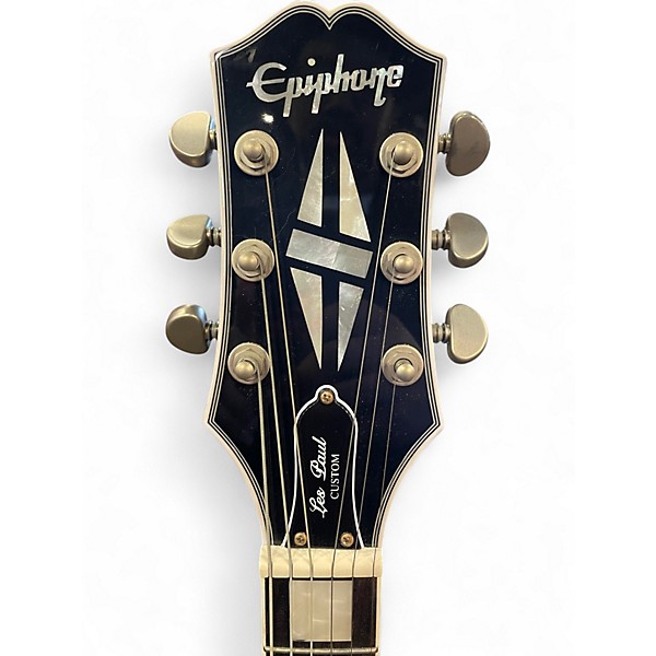 Used Epiphone Les Paul Custom Black Solid Body Electric Guitar