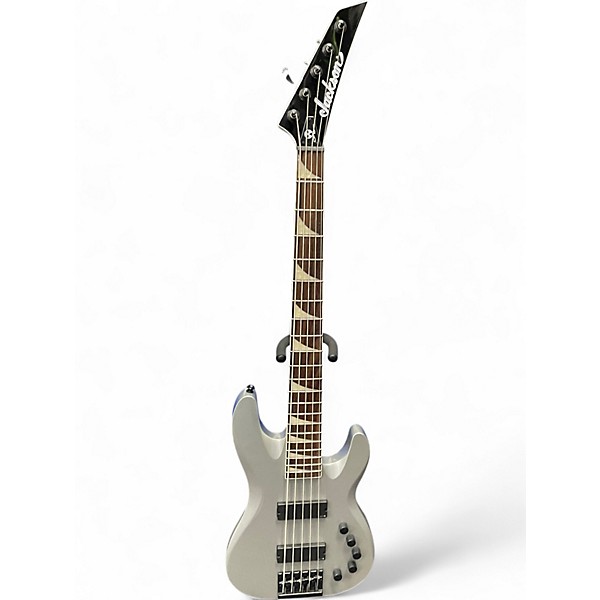 Used Jackson Dave Ellefson Signature CBX 5 String Gray Electric Bass Guitar