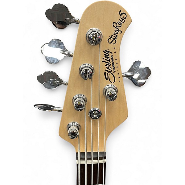 Used Sterling by Music Man STINGRAY 5 RED AND BLACK Electric Bass Guitar