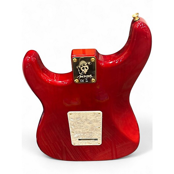 Used Fender ASH SULTANA STRATOCASTER Transparent Cherry Solid Body Electric Guitar