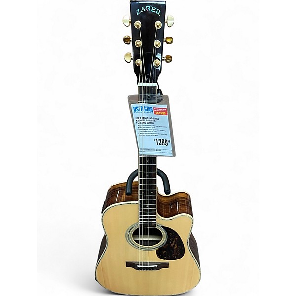 Used Zager ZAD-900CE Natural Acoustic Electric Guitar