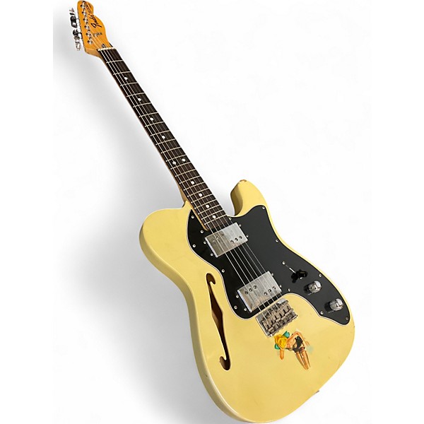 Vintage 1974 Fender Thinline Telecaster Cream Hollow Body Electric Guitar