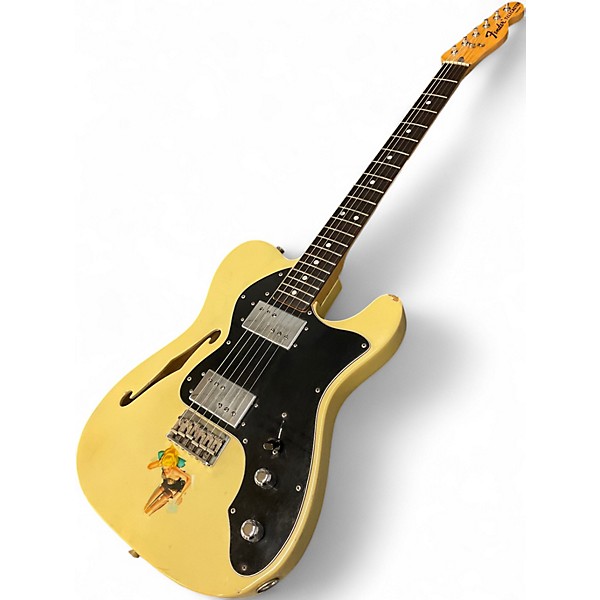 Vintage 1974 Fender Thinline Telecaster Cream Hollow Body Electric Guitar