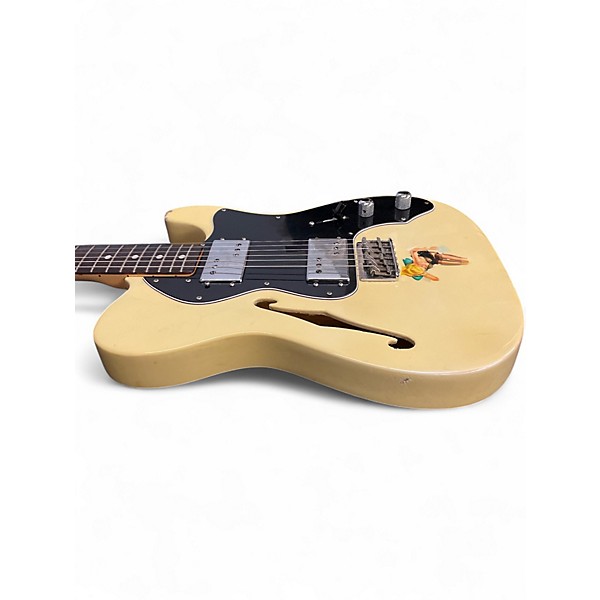Vintage 1974 Fender Thinline Telecaster Cream Hollow Body Electric Guitar