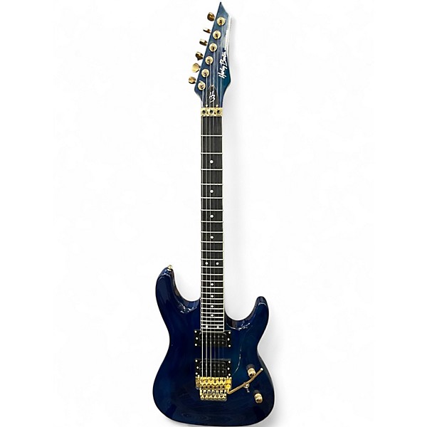 Used Harley Benton PROGRESSIVE SERIES Sapphire Blue Trans Solid Body Electric Guitar