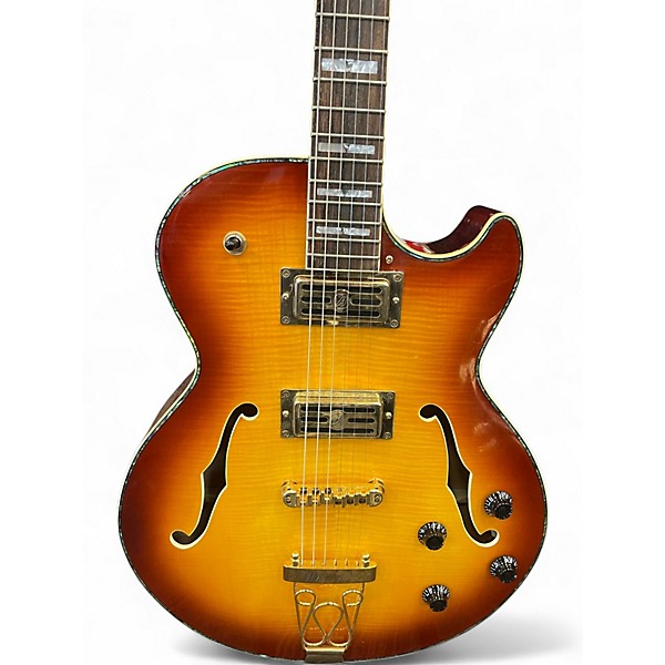 Used Jay Turser SEMI HOLLOW SUNBURST Hollow Body Electric Guitar