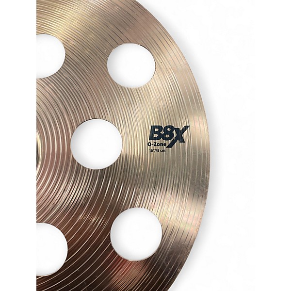 Used SABIAN 16in B8X O-ZONE CRASH Cymbal