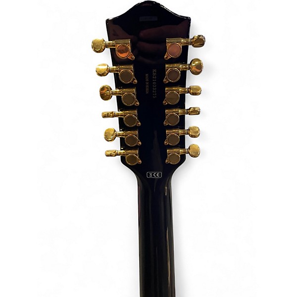 Used Gretsch Guitars G5422G 12 String Black and Gold Hollow Body Electric Guitar