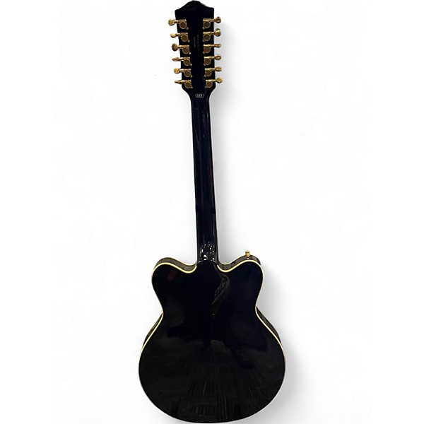 Used Gretsch Guitars G5422G 12 String Black and Gold Hollow Body Electric Guitar