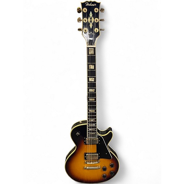 Vintage 1970s Hohner Les Paul Copy 2 Tone Sunburst Solid Body Electric Guitar