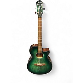 Used Ibanez aeg70-ebh  tans green Acoustic Electric Guitar