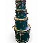 Used DW 4 Piece COLLECTORS VLT broken glass turquoise  Drum Kit thumbnail
