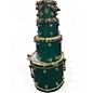 Used DW 4 Piece COLLECTORS VLT broken glass turquoise  Drum Kit