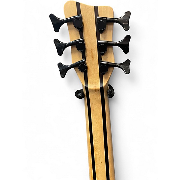 Used Blue Rock zebrawood Natural Electric Bass Guitar