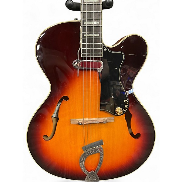 Used Guild A-150 3 Color Sunburst Hollow Body Electric Guitar