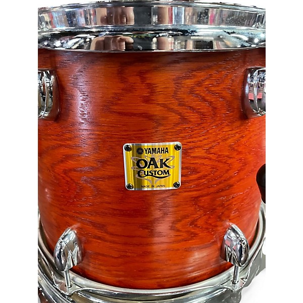 Used Yamaha 3 Piece Oak Custom Sedona Red Matte Drum Kit