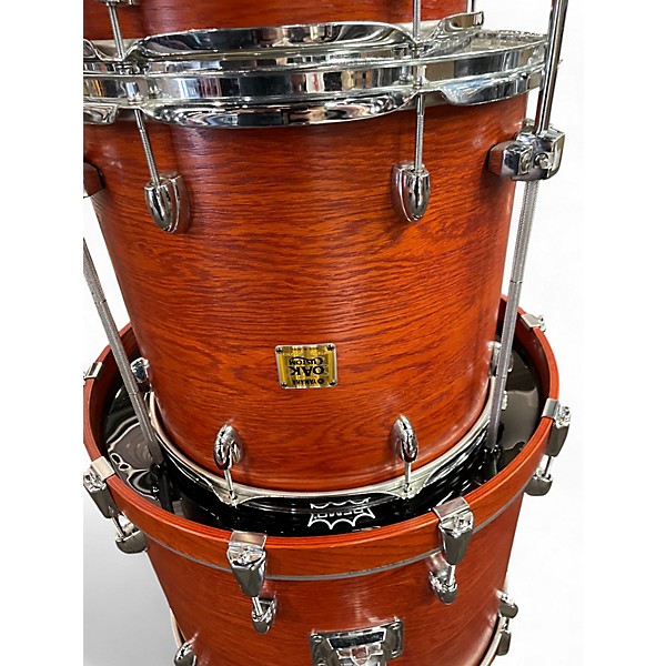 Used Yamaha 3 Piece Oak Custom Sedona Red Matte Drum Kit