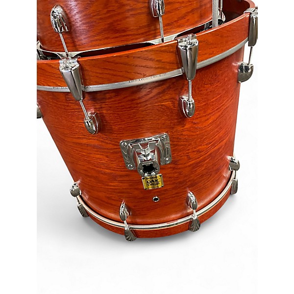 Used Yamaha 3 Piece Oak Custom Sedona Red Matte Drum Kit