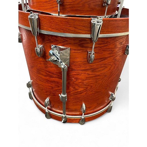 Used Yamaha 3 Piece Oak Custom Sedona Red Matte Drum Kit