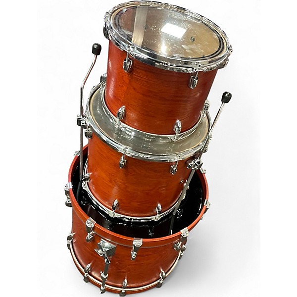 Used Yamaha 3 Piece Oak Custom Sedona Red Matte Drum Kit