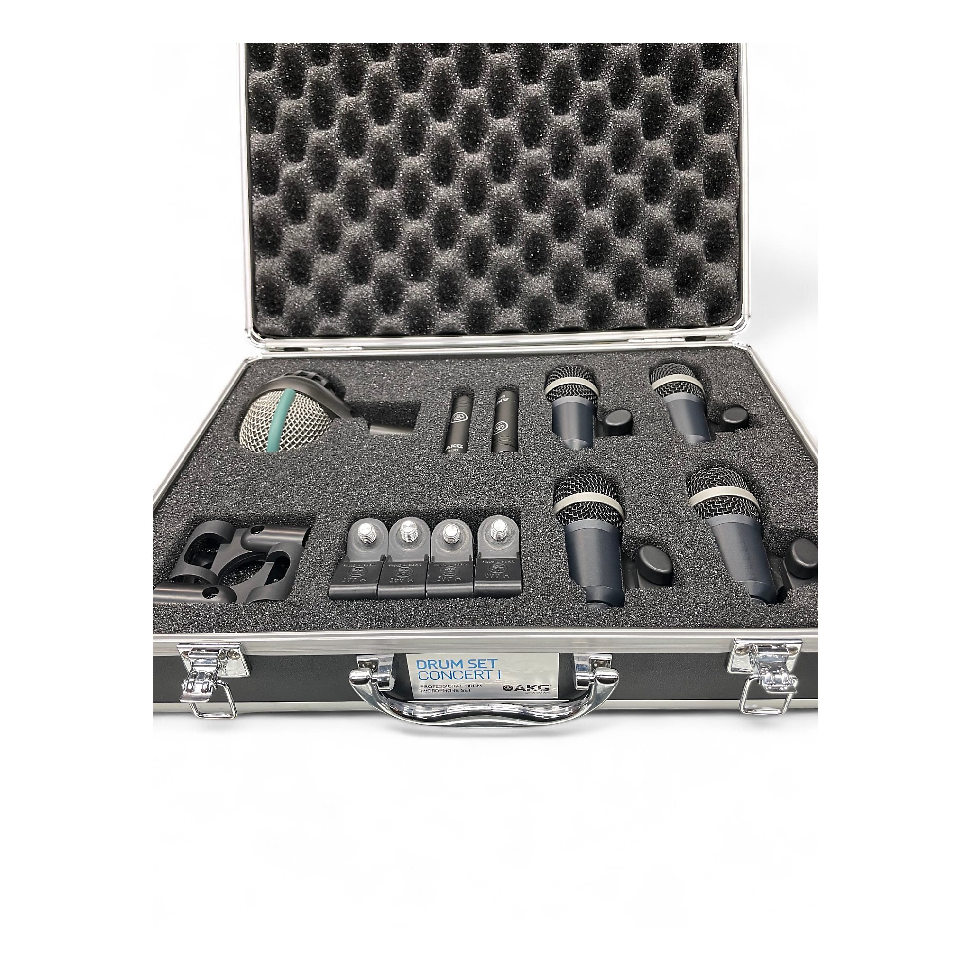 Used AKG Drum Mic Set Full Pieces Percussion Microphone Pack