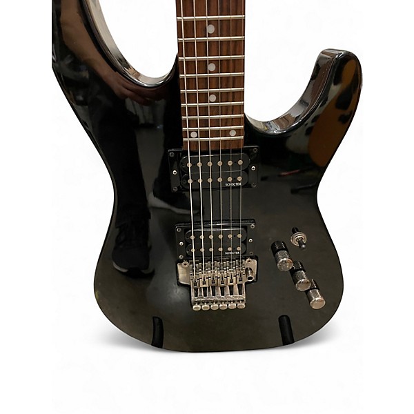 Used Schecter Guitar Research SUNSET DELUXE FR Black Solid Body Electric Guitar