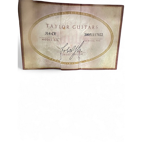 Used Taylor 314CE Natural Acoustic Electric Guitar