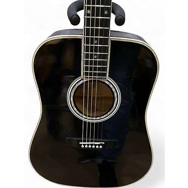 Used Esteban AL-100 Black Acoustic Electric Guitar